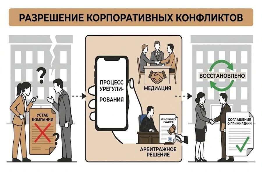 Решение корпоративных конфликтов: защита активов ООО